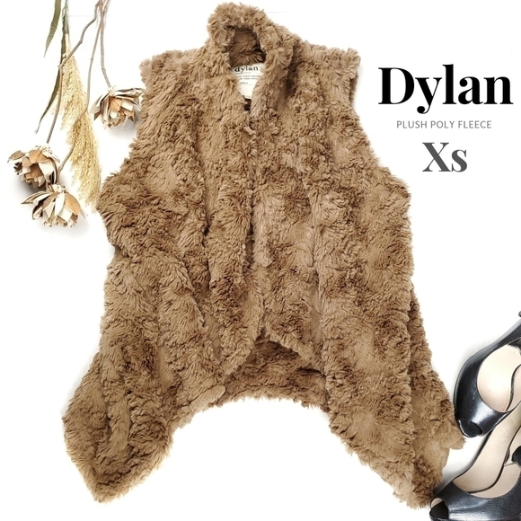 dylan Jackets & Blazers - New Dylan Tan Brown plush Poly Fleece sz Xs